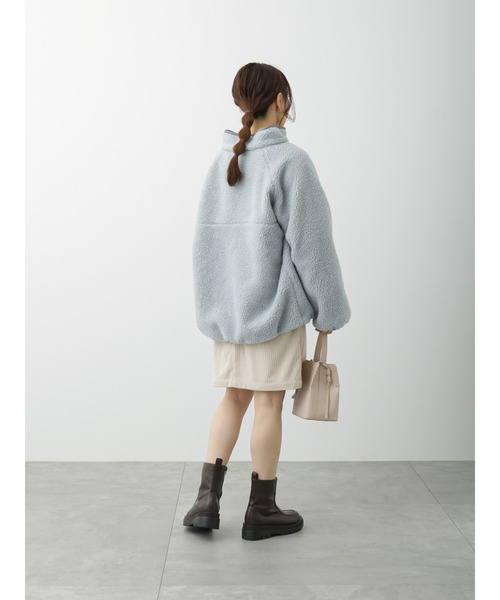 ehka sopo(エヘカソポ)の「ボアハイネックパイピングジャケット(その他アウター・レディース・オフホワイト/ベージュ/グレー・フリ-)」の11枚目の写真