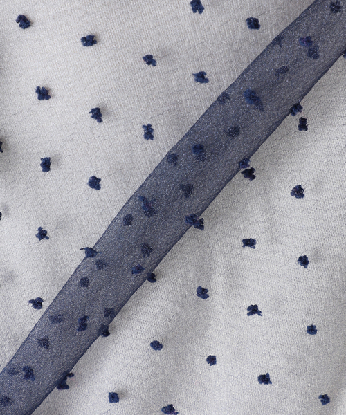 IENA LA BOUCLE（イエナラブークル）の「IENA LA BOUCLE ドットオーガンジーラッフルブラウス（シャツ/ブラウス・レディース・ネイビー・FREE）」の16枚目の写真
