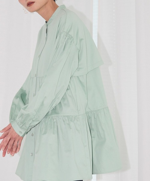 AMERICAN HOLIC（アメリカンホリック）の「ティアードボリュームチュニック（チュニック・レディース・オフホワイト/イエロー/ミント・M/L）」の3枚目の写真