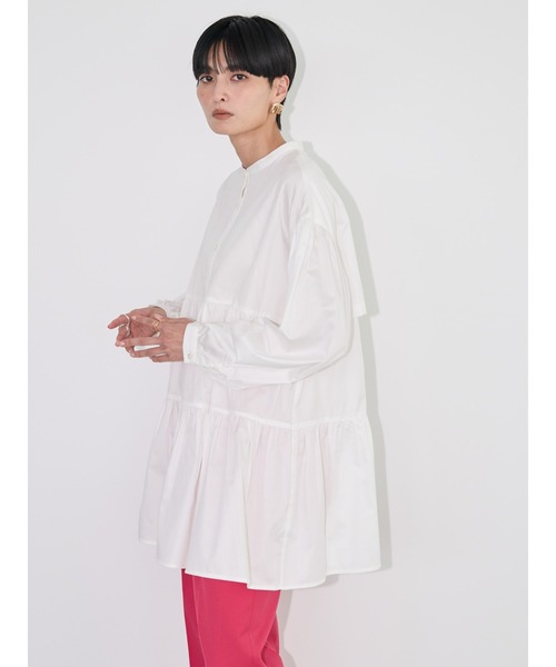 AMERICAN HOLIC（アメリカンホリック）の「ティアードボリュームチュニック（チュニック・レディース・オフホワイト/イエロー/ミント・M/L）」の6枚目の写真