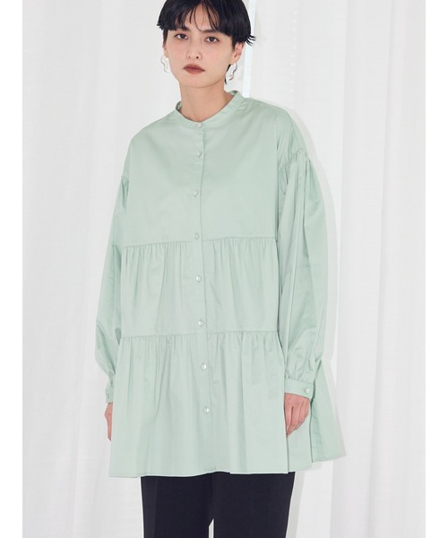 AMERICAN HOLIC（アメリカンホリック）の「ティアードボリュームチュニック（チュニック・レディース・オフホワイト/イエロー/ミント・M/L）」の11枚目の写真