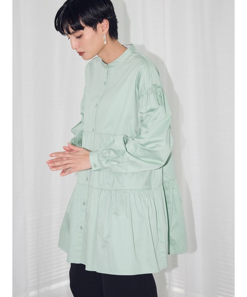 AMERICAN HOLIC（アメリカンホリック）の「ティアードボリュームチュニック（チュニック・レディース・オフホワイト/イエロー/ミント・M/L）」の12枚目の写真