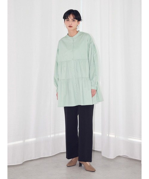 AMERICAN HOLIC（アメリカンホリック）の「ティアードボリュームチュニック（チュニック・レディース・オフホワイト/イエロー/ミント・M/L）」の14枚目の写真