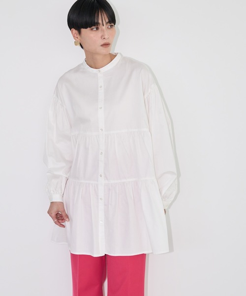 AMERICAN HOLIC（アメリカンホリック）の「ティアードボリュームチュニック（チュニック・レディース・オフホワイト/イエロー/ミント・M/L）」の18枚目の写真