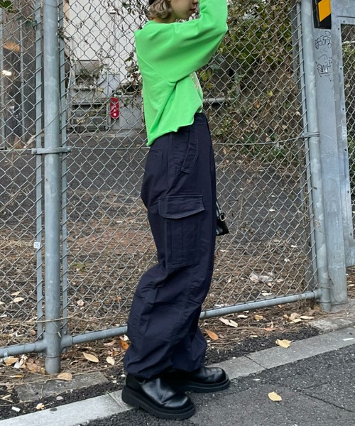 CIAOPANIC（チャオパニック）の「サテン刺繍ロゴスウェット（スウェット・レディース・グレー/オフホワイト/グリーン・FREE）」の5枚目の写真