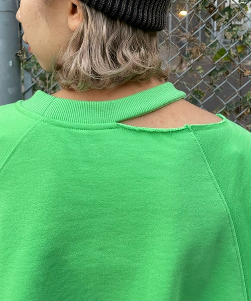 CIAOPANIC（チャオパニック）の「サテン刺繍ロゴスウェット（スウェット・レディース・グレー/オフホワイト/グリーン・FREE）」の11枚目の写真