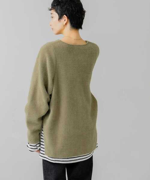 KBF（ケイビーエフ）の「フェザーBIGプルオーバー（Tシャツ/カットソー・レディース・ブラック/アイボリー/カーキ・ONE）」の22枚目の写真