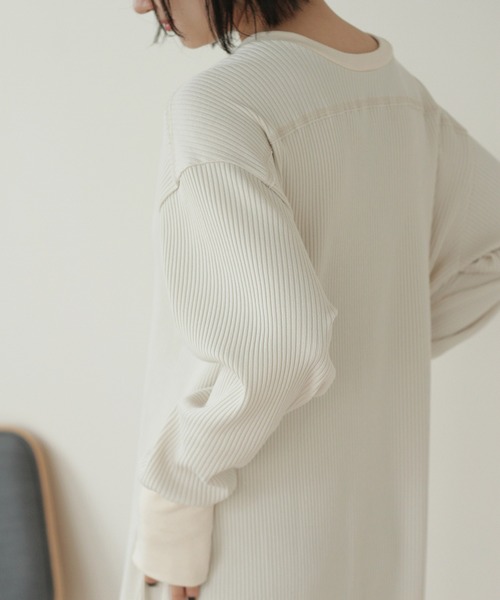 Crisp（クリスプ）の「2wayミリタリーリブワンピース（ワンピース・レディース・アイボリー/オレンジ・FREE）」の10枚目の写真