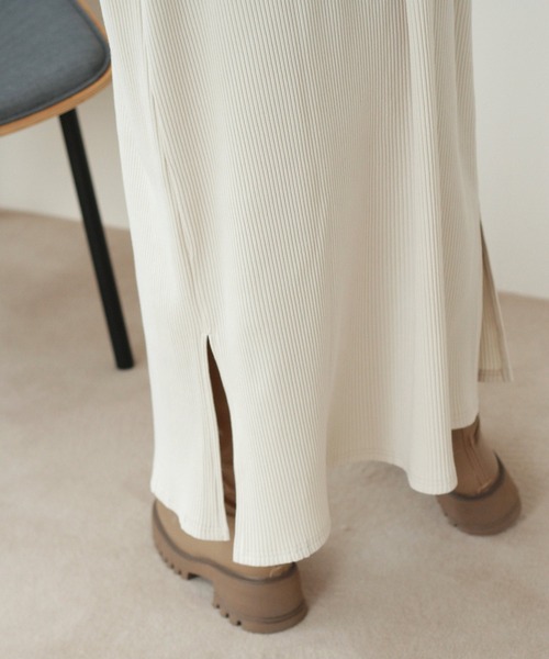 Crisp（クリスプ）の「2wayミリタリーリブワンピース（ワンピース・レディース・アイボリー/オレンジ・FREE）」の12枚目の写真