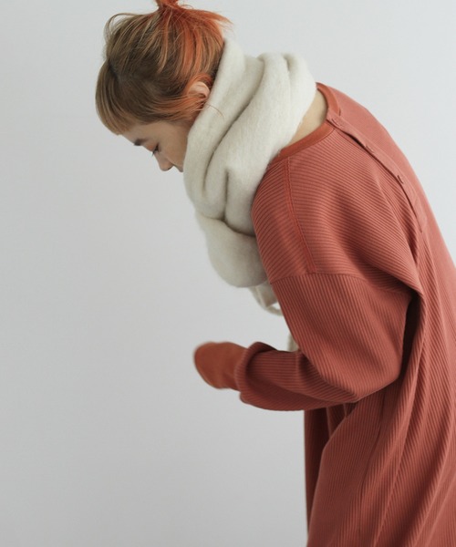 Crisp（クリスプ）の「2wayミリタリーリブワンピース（ワンピース・レディース・アイボリー/オレンジ・FREE）」の15枚目の写真