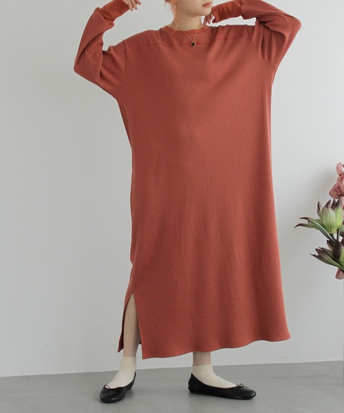 Crisp（クリスプ）の「2wayミリタリーリブワンピース（ワンピース・レディース・アイボリー/オレンジ・FREE）」の19枚目の写真