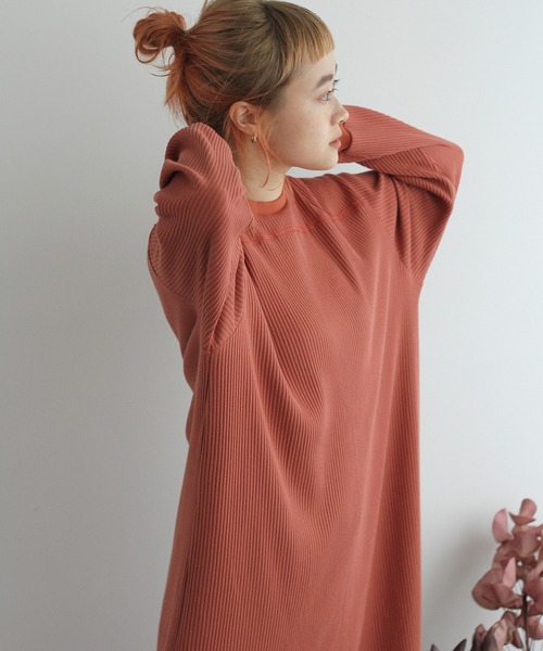 Crisp（クリスプ）の「2wayミリタリーリブワンピース（ワンピース・レディース・アイボリー/オレンジ・FREE）」の21枚目の写真