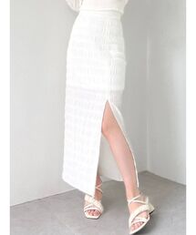 RESEXXY | ギンガムチェックスリットタイトスカート【セットアップ着用可能】(スカート)