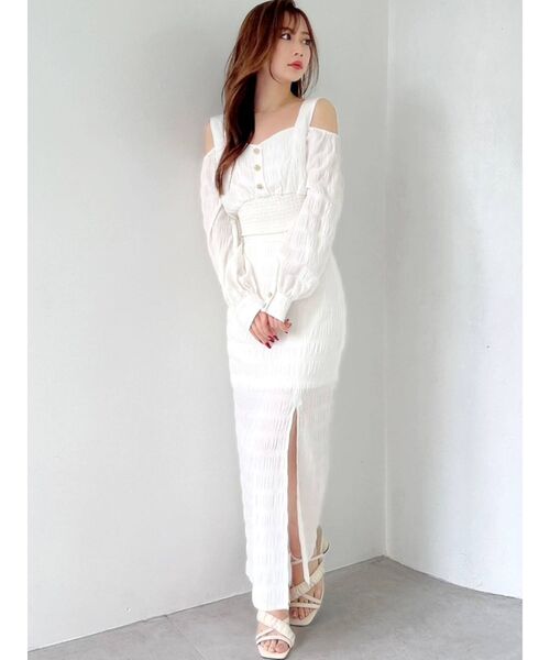 RESEXXY（リゼクシー）の「ギンガムチェックスリットタイトスカート【セットアップ着用可能】（スカート・レディース・ホワイト/ブラック/ベージュ・FREE）」の15枚目の写真