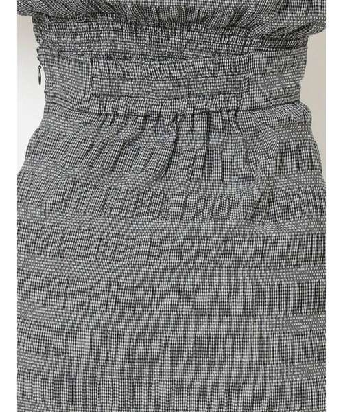 RESEXXY（リゼクシー）の「ギンガムチェックスリットタイトスカート【セットアップ着用可能】（スカート・レディース・ホワイト/ブラック/ベージュ・FREE）」の17枚目の写真