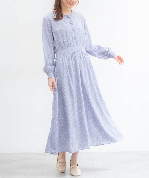 Honeys(ハニーズ)の「Vネックワンピース(ワンピース・レディース・ブラック系その他/サックスブルー系/ブルー系その他/ホワイト系その他・L/LL/M/S/3L)」の4枚目の写真