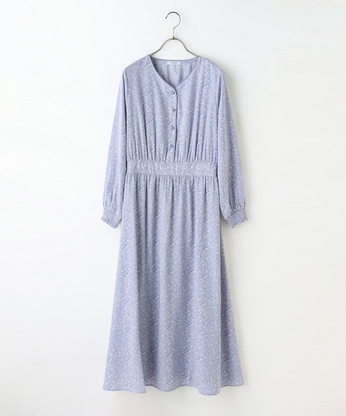 Honeys(ハニーズ)の「Vネックワンピース(ワンピース・レディース・ブラック系その他/サックスブルー系/ブルー系その他/ホワイト系その他・L/LL/M/S/3L)」の9枚目の写真