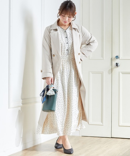 Honeys(ハニーズ)の「Vネックワンピース(ワンピース・レディース・ブラック系その他/サックスブルー系/ブルー系その他/ホワイト系その他・L/LL/M/S/3L)」の8枚目の写真