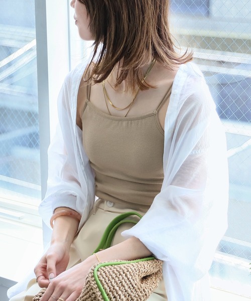 reca（レカ）の「カップ付きキャミソール（キャミソール・レディース・キナリ/ベージュ系/グリーン系/ブルー/ブラック・FREE）」の15枚目の写真