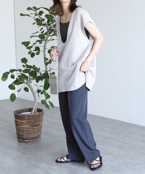 reca（レカ）の「カップ付きキャミソール（キャミソール・レディース・キナリ/ベージュ系/グリーン系/ブルー/ブラック・FREE）」の12枚目の写真