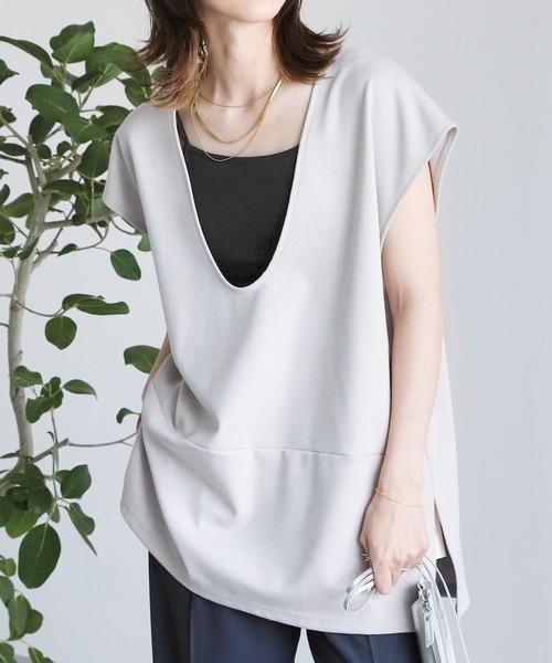 reca（レカ）の「カップ付きキャミソール（キャミソール・レディース・キナリ/ベージュ系/グリーン系/ブルー/ブラック・FREE）」の10枚目の写真