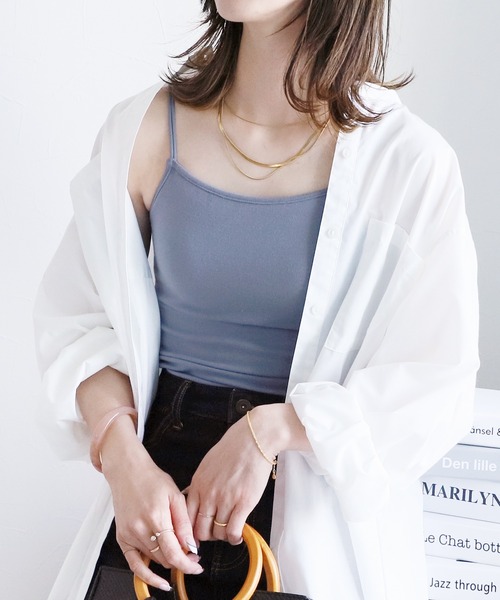 reca（レカ）の「カップ付きキャミソール（キャミソール・レディース・キナリ/ベージュ系/グリーン系/ブルー/ブラック・FREE）」の20枚目の写真