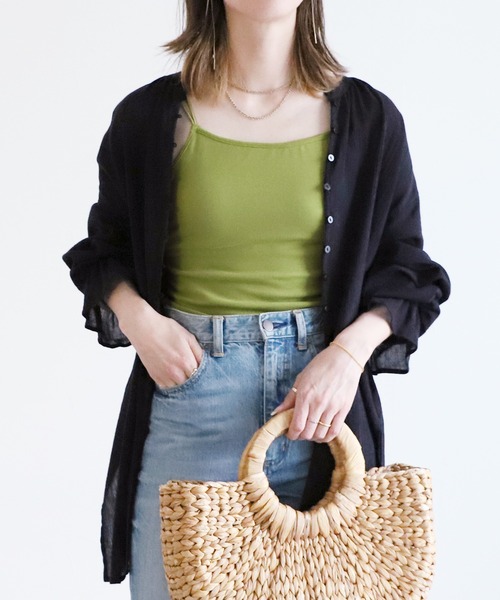 reca（レカ）の「カップ付きキャミソール（キャミソール・レディース・キナリ/ベージュ系/グリーン系/ブルー/ブラック・FREE）」の17枚目の写真