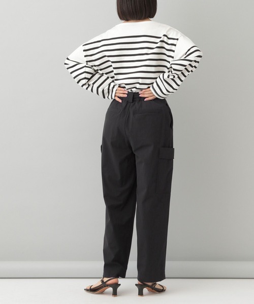 A part by（アパートバイ）の「ナイロンカーゴパンツ（カーゴパンツ・レディース・アイボリー/ブラック・FREE）」の15枚目の写真