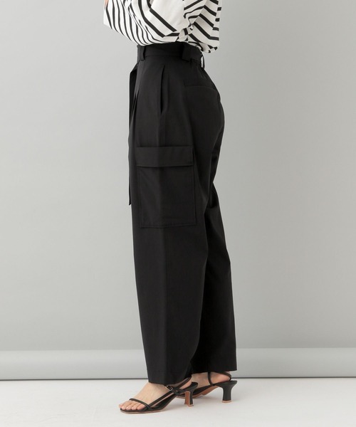 A part by（アパートバイ）の「ナイロンカーゴパンツ（カーゴパンツ・レディース・アイボリー/ブラック・FREE）」の13枚目の写真