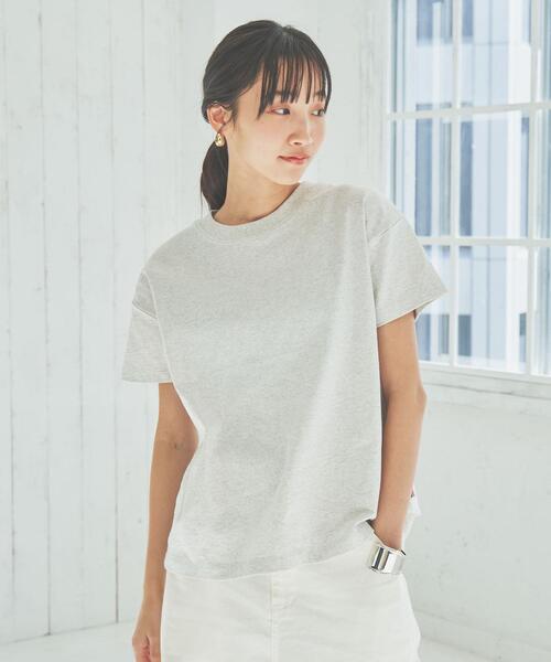 coen(コーエン)の「USAコットンクルーネックTシャツ(Tシャツ/カットソー・レディース・オフホワイト/ライトグレー/ブラック/ライトブルー・L/M)」の10枚目の写真