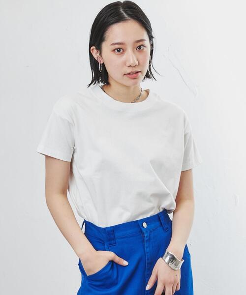 coen(コーエン)の「USAコットンクルーネックTシャツ(Tシャツ/カットソー・レディース・オフホワイト/ライトグレー/ブラック/ライトブルー・L/M)」の14枚目の写真