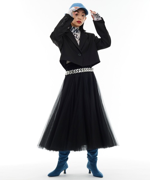 Narcissus（ナルシス）の「【Narcissus】ボリュームチュールスカート（スカート・レディース・ホワイト/ブラック・FREE）」の8枚目の写真