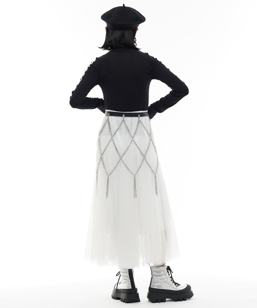 Narcissus（ナルシス）の「【Narcissus】ボリュームチュールスカート（スカート・レディース・ホワイト/ブラック・FREE）」の5枚目の写真