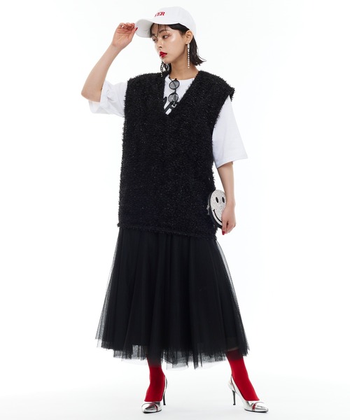 Narcissus（ナルシス）の「【Narcissus】ボリュームチュールスカート（スカート・レディース・ホワイト/ブラック・FREE）」の18枚目の写真