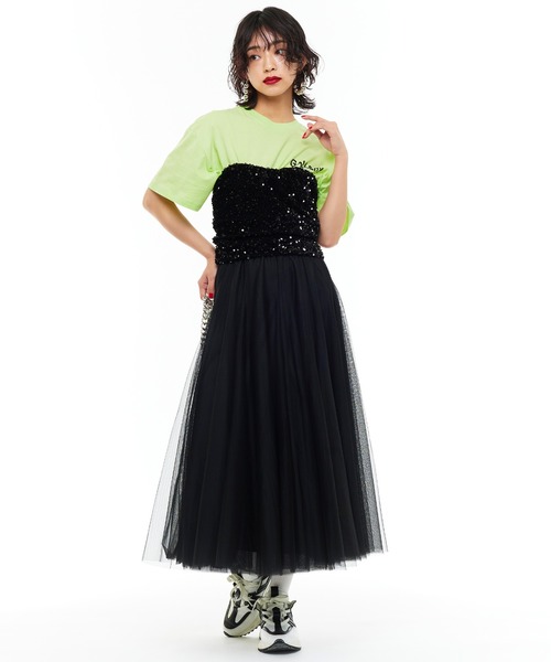 Narcissus（ナルシス）の「【Narcissus】ボリュームチュールスカート（スカート・レディース・ホワイト/ブラック・FREE）」の19枚目の写真