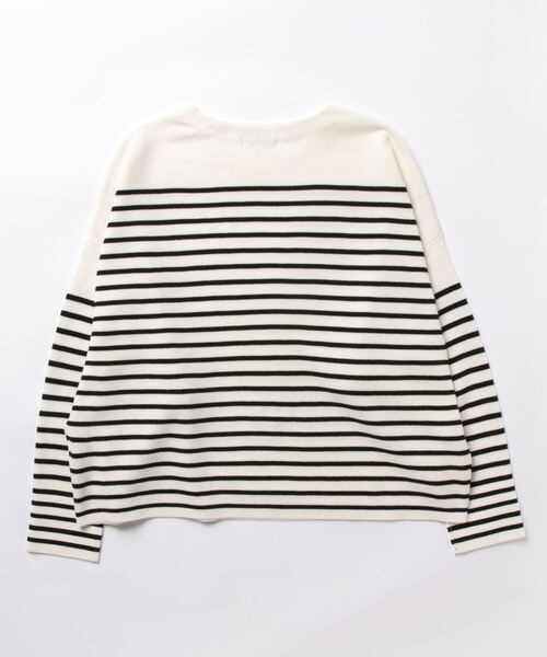 ottilie（オティーリエ）の「ottilie ミラノリブボーダープルオーバー（Tシャツ/カットソー・レディース・ピンク/グリーン/ブラック・FREE）」の4枚目の写真