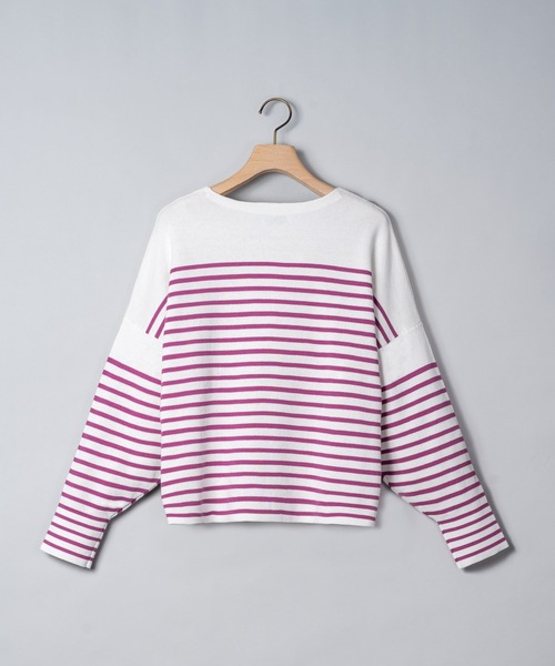 ottilie（オティーリエ）の「ottilie ミラノリブボーダープルオーバー（Tシャツ/カットソー・レディース・ピンク/グリーン/ブラック・FREE）」の7枚目の写真