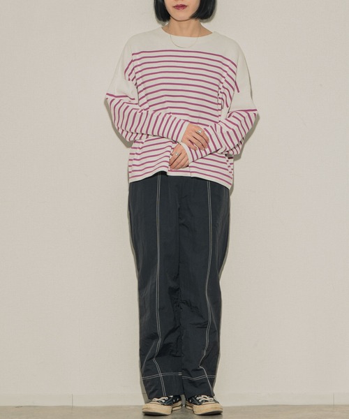 ottilie（オティーリエ）の「ottilie ミラノリブボーダープルオーバー（Tシャツ/カットソー・レディース・ピンク/グリーン/ブラック・FREE）」の10枚目の写真