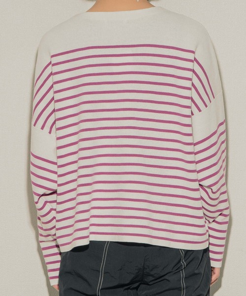 ottilie（オティーリエ）の「ottilie ミラノリブボーダープルオーバー（Tシャツ/カットソー・レディース・ピンク/グリーン/ブラック・FREE）」の18枚目の写真