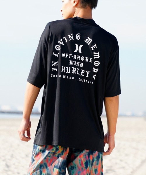 Hurley （ハーレー）の「【ムラサキスポーツ別注】Hurley/ハーレー 半袖ラッシュガード バックプリント/モックネックラッシュガード オーバーサイズ/UVカット PHANTOM OVERSIZE OFFSHOREWINDOW MOCK SHORT SLEEVE/23S01MRG05（ラッシュガード・メンズ・ブラック/ホワイト・M/L/XL）」の11枚目の写真