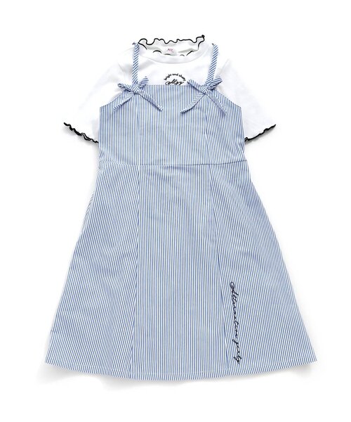 algy（アルジー）の「キャミワンピ＆メローリブTセット（ワンピース・キッズ・ラベンダー/ブラック/ストライプ・X-SMALL/XX-SMALL/MEDIUM/XXX-SMALL/SMALL）」の3枚目の写真