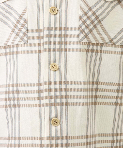 a.v.v（アーヴェヴェ）の「チェック柄CPOワイドジャケット（カバーオール・メンズ・ブルー/ベージュ・46/48/50）」の17枚目の写真