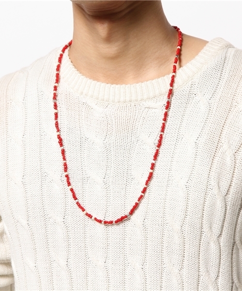 CIAOPANIC（チャオパニック）の「【Ciaopanic】　ビーズ2WAYネックレス（ネックレス・メンズ・ブラック/レッド/サックスブルー/ホワイト・FREE）」の7枚目の写真