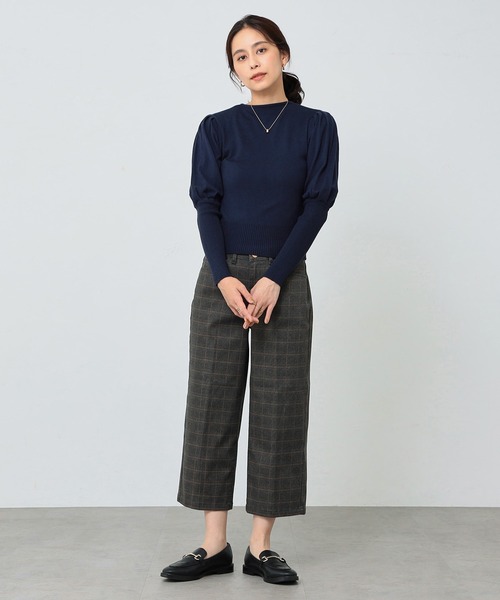 C17（シーセブンティーン）の「C17 LACHICガウチョパンツ（デニムパンツ・レディース・チェック/インディゴブルー/ベージュ/その他2・X-SMALL/SMALL/MEDIUM/LARGE/X-LARGE）」の3枚目の写真