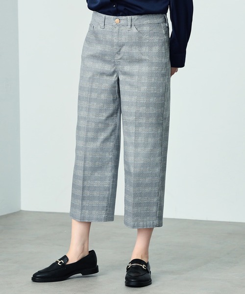 C17（シーセブンティーン）の「C17 LACHICガウチョパンツ（デニムパンツ・レディース・チェック/インディゴブルー/ベージュ/その他2・X-SMALL/SMALL/MEDIUM/LARGE/X-LARGE）」の4枚目の写真