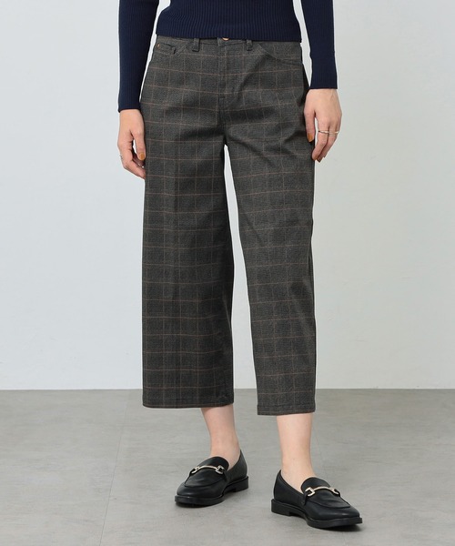 C17（シーセブンティーン）の「C17 LACHICガウチョパンツ（デニムパンツ・レディース・チェック/インディゴブルー/ベージュ/その他2・X-SMALL/SMALL/MEDIUM/LARGE/X-LARGE）」の5枚目の写真