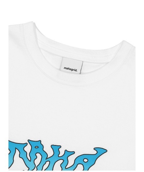MAHAGRID(マハグリッド)の「『mahagrid/マハグリッド』TRIBAL LOGO TEE/トライバル 半袖 Tシャツ カットソー(Tシャツ/カットソー・メンズ・ホワイト/ベージュ・L/M)」の6枚目の写真