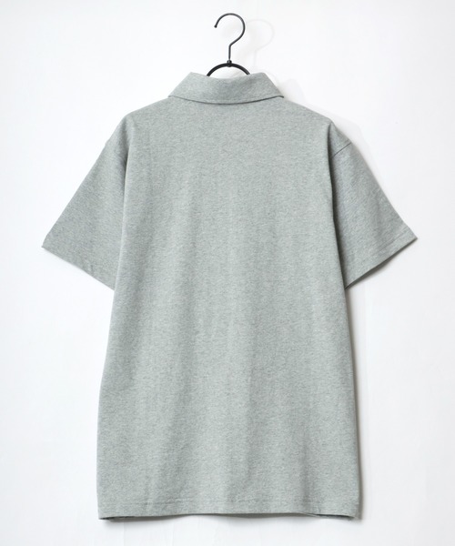 Champion（チャンピオン）の「Champion/チャンピオン コットンUSA ヘビーウェイト ロゴ ワンポイント刺繍 半袖ポロシャツ（ポロシャツ・メンズ・チャコール/ネイビー/ホワイト/ブラック/グレー・L/XL/M）」の11枚目の写真