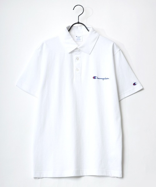 Champion（チャンピオン）の「Champion/チャンピオン コットンUSA ヘビーウェイト ロゴ ワンポイント刺繍 半袖ポロシャツ（ポロシャツ・メンズ・チャコール/ネイビー/ホワイト/ブラック/グレー・L/XL/M）」の6枚目の写真