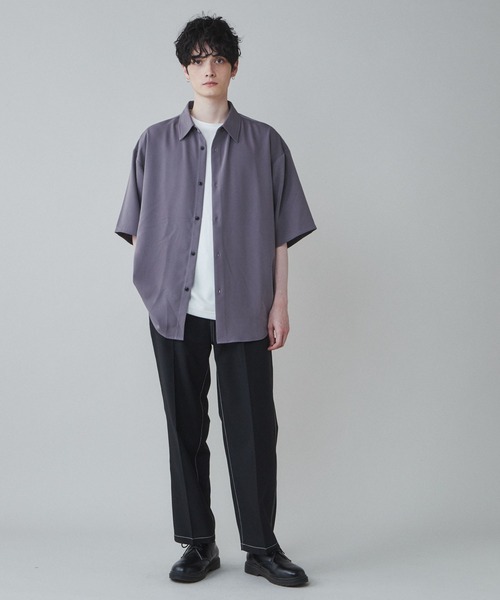 LUCY（ルーシー）の「LUCY/【セットアップ対応】イージーケア 2タックワイドスラックス（スラックス・メンズ・ブラック/ブルー/ライトグレー/ブラック系その他・MEDIUM/LARGE）」の6枚目の写真